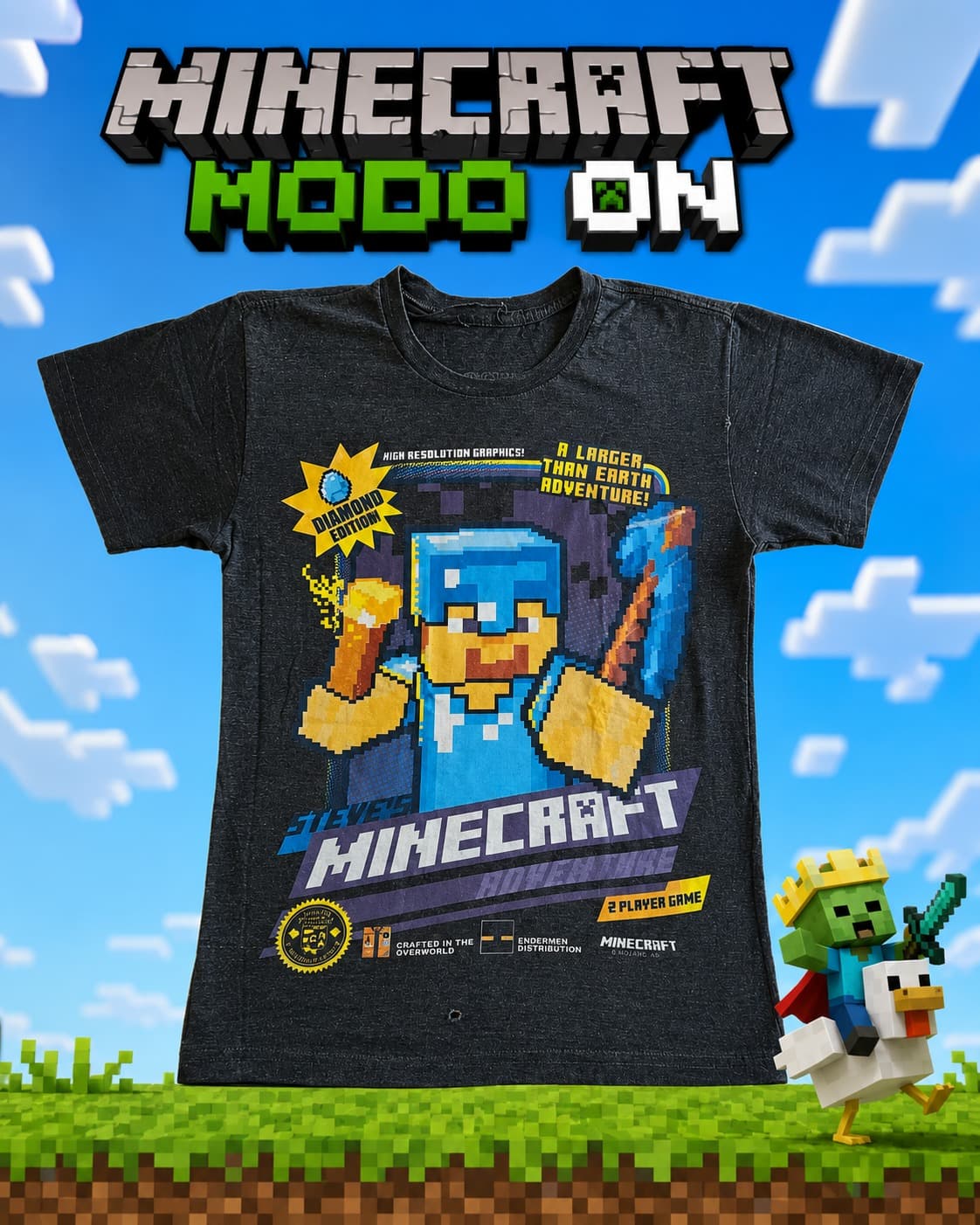 Camiseta Minecraft Original Mojang