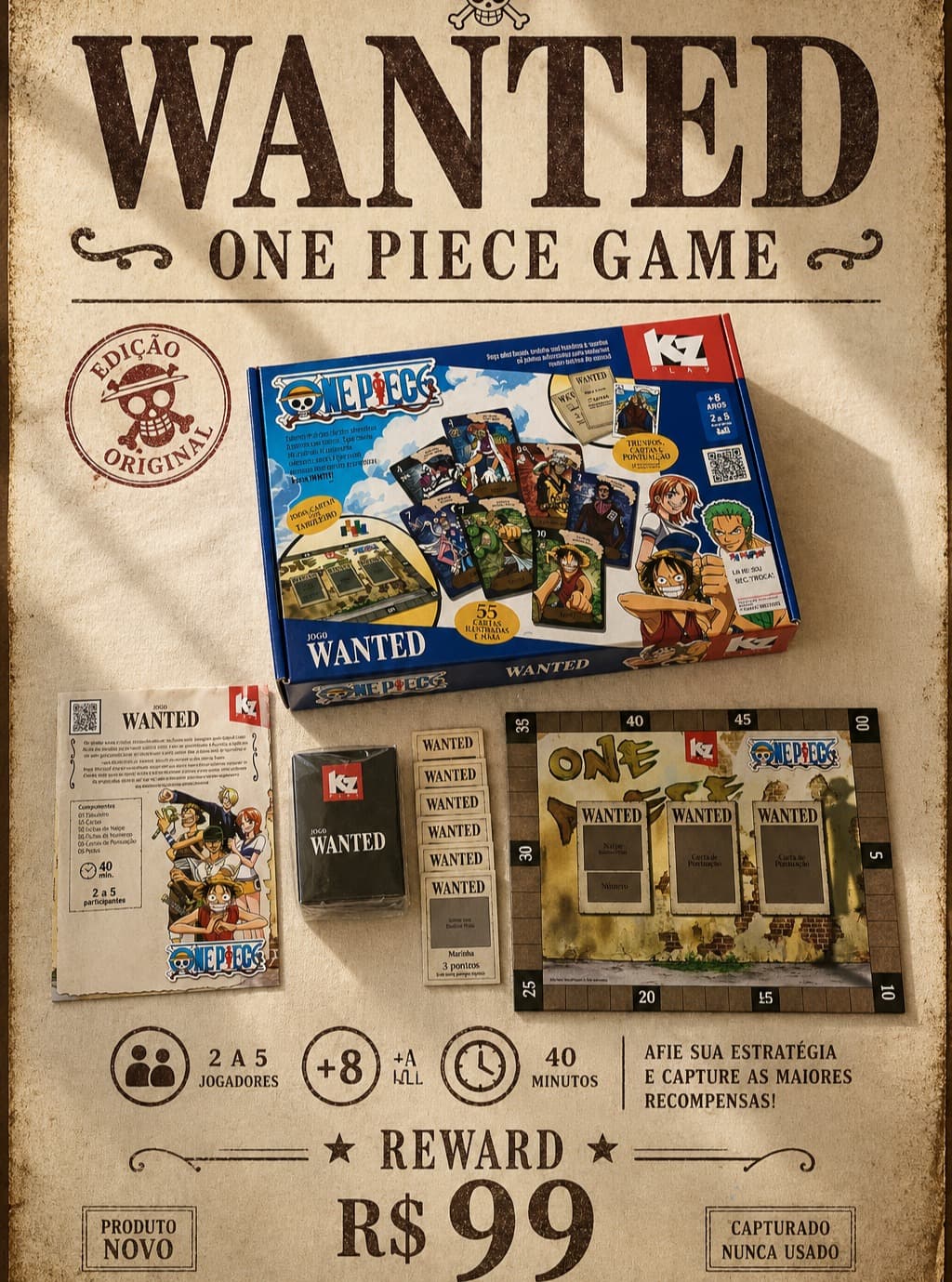 Jogo de Cartas Wanted One Piece